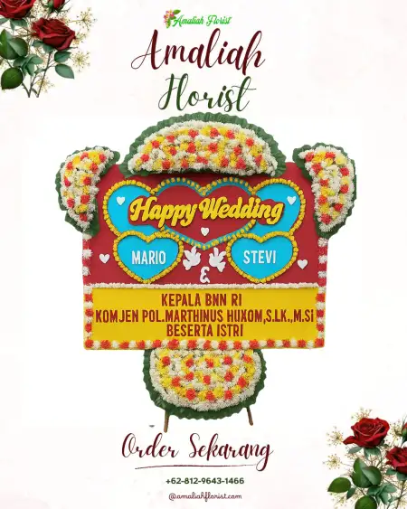Papan Bunga Pernikahan Manukan Kulon